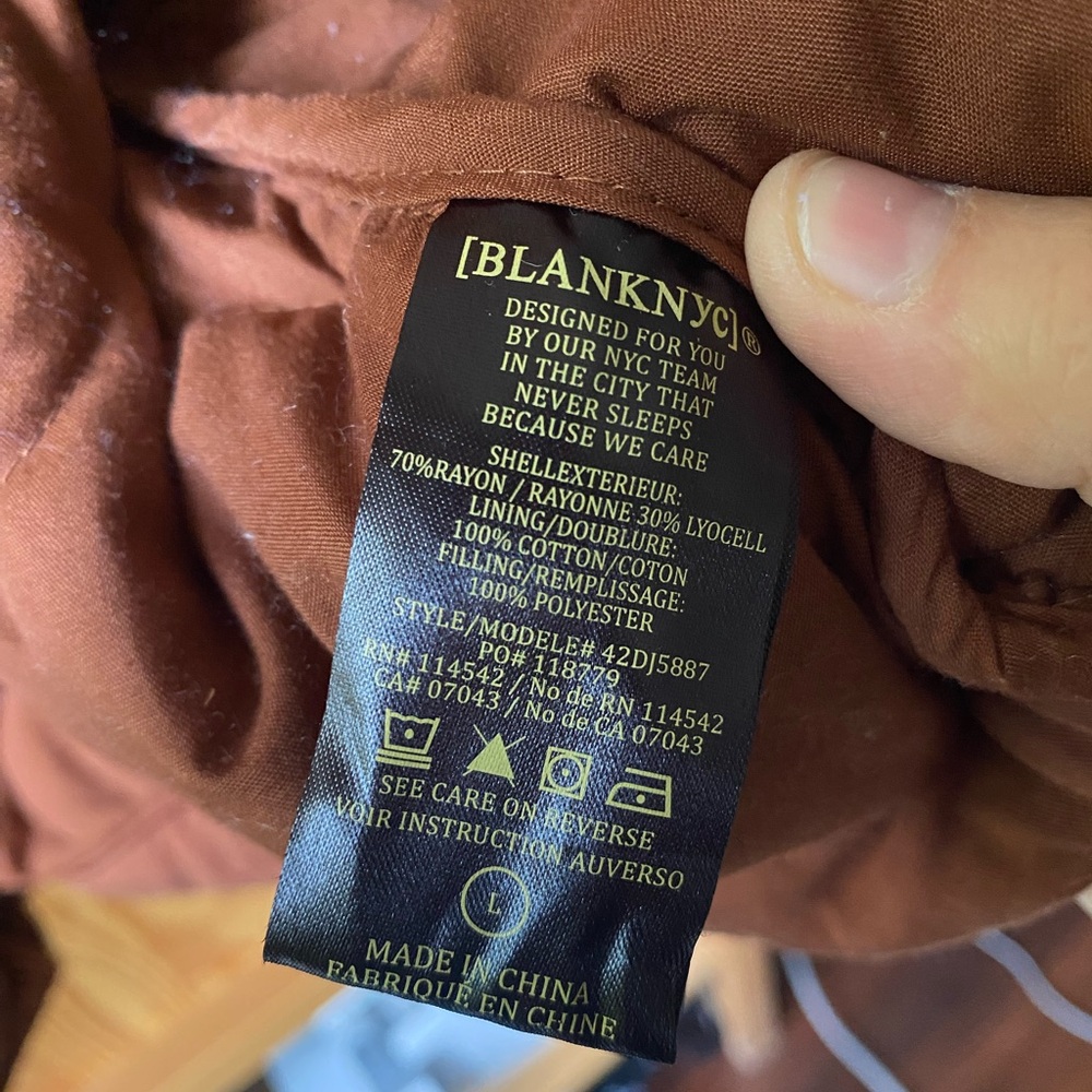 Tencel quilt coat size L blank nyc - Picture 6 of 7